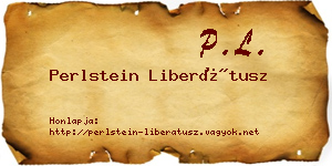 Perlstein Liberátusz névjegykártya
